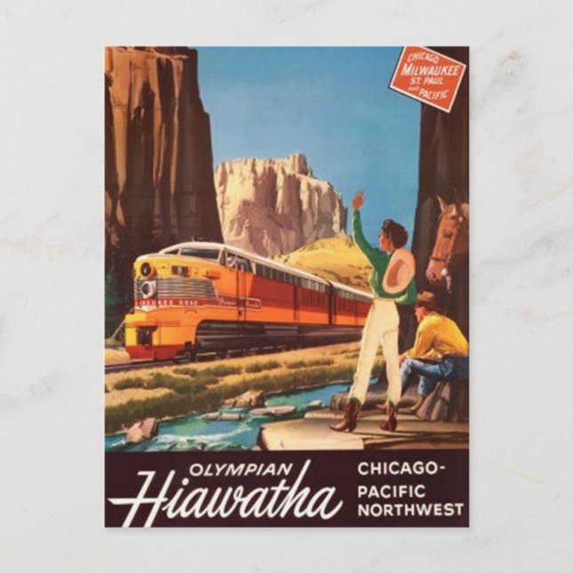 Vintage American Railway, USA - Postcard (Front)