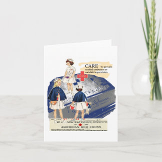 Vintage American Red Cross Note Card