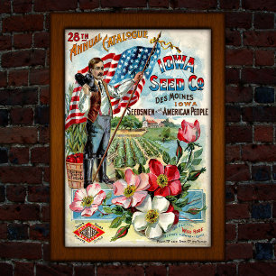 Vintage American Seed Catalogue Advertising Poster