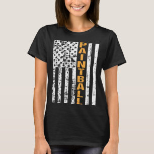 Vintage American USA Flag Paintball Cool T-Shirt