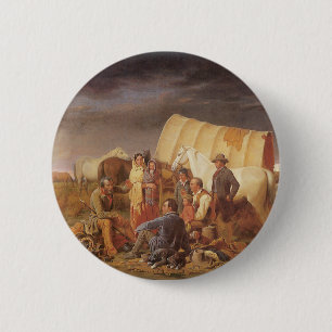 Vintage American West, Advice on Prairie by Ranney 6 Cm Round Badge