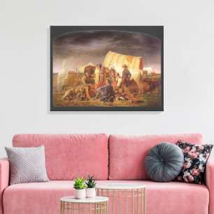 Vintage American West, Advice on Prairie by Ranney Canvas Print