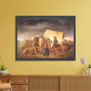 Vintage American West, Advice on Prairie by Ranney Canvas Print