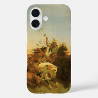 Vintage American West Art, Buffalo Hunt by Wimar
