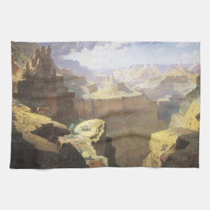 Vintage American West Art, Grand Canyon by Leigh Tea Towel