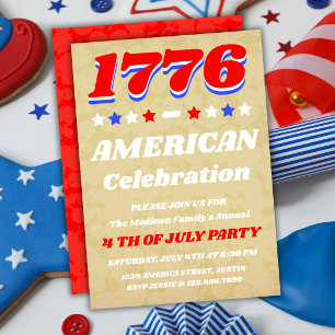 Vintage Americana 1776 Celebration Invitation