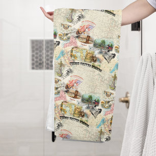 Vintage Americana Bath Towel Set