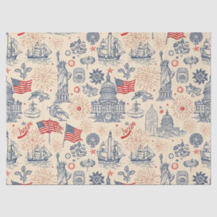 Vintage Americana Fireworks Scenic (3) Tissue Paper