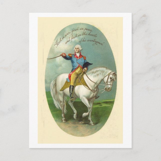 Vintage Americana George Washington Postcard (Front)