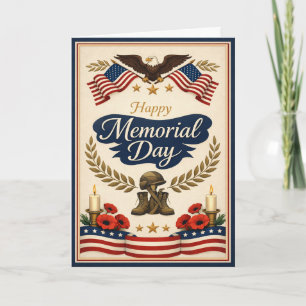 Vintage Americana Memorial Day Card