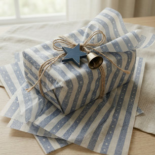 Vintage Americana Stars Stripes Pattern ID1306 Tissue Paper