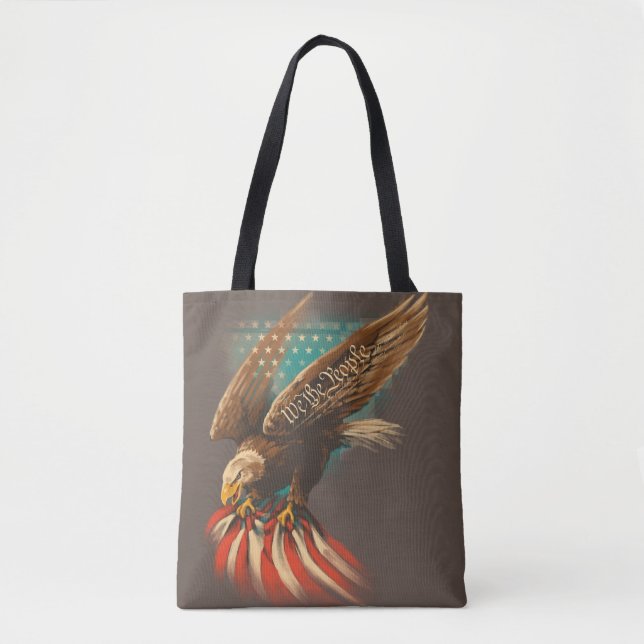 Vintage Americana Tote Bag (Front)