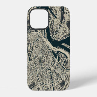 Vintage Amsterdam Map: Retro Minimalist iPhone 12 Case