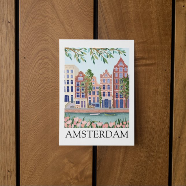 Vintage Amsterdam Netherlands Architecture Floral Postcard (Vintage Amsterdam Netherlands Architecture Floral Postcard)