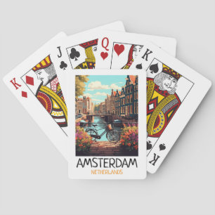 Vintage Amsterdam Netherlands Painting Playing Cards