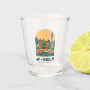 Vintage Amsterdam Netherlands Shot Glass – Retro