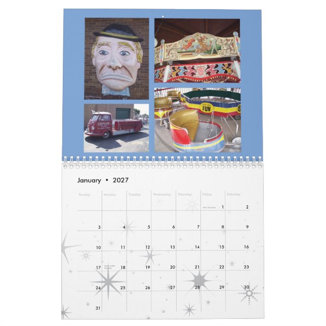 Vintage Amusement Parks 2013 calendar (Jan 2027)