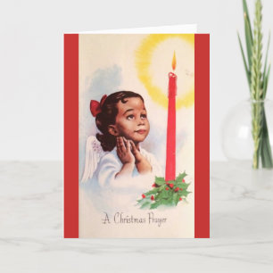 Vintage - An Angel's Christmas Prayer, Holiday Card