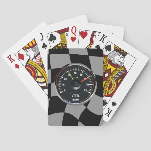 Vintage Analogue Auto Tachometer Playing Cards (Back)