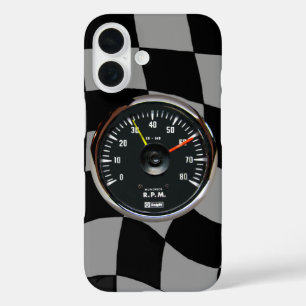 Vintage Analogue Auto Tachometer Racing iPhone 16 Case