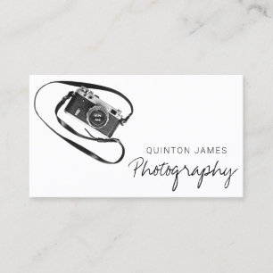 Vintage Analogue Camera Photography Business Card