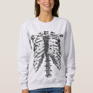Vintage Anatomical Rib Cage Sketch Design Sweatshirt