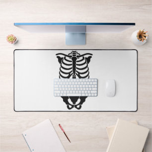 Vintage Anatomical Skeleton Ribcage Graphic Gothic Desk Mat
