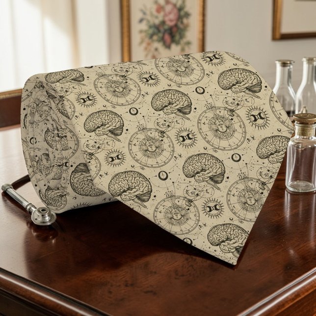 Vintage Anatomy Brain Science Custom Necktie (Creator Uploaded)