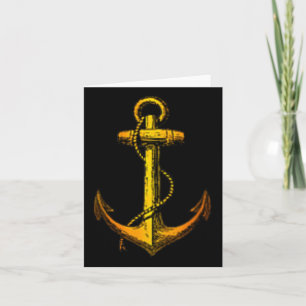 Vintage Anchor Nautical Boater Sailor Yachting Boa Card