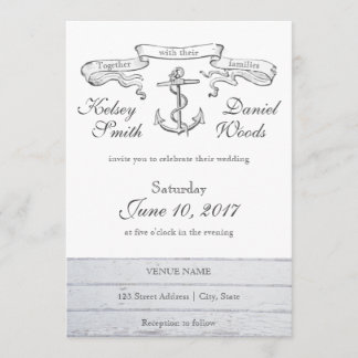 Vintage Anchor Nautical | Wedding Invitation