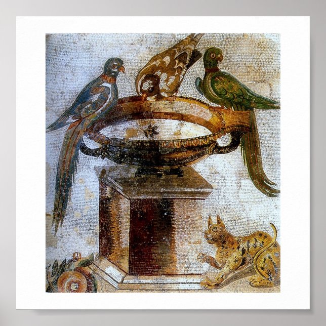 Vintage Ancient Mosaics (Pompei) Poster (Front)