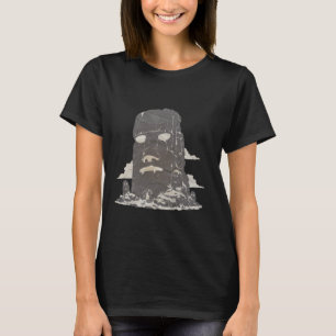 Vintage Ancient Statue Carved Stone Heads Easter I T-Shirt