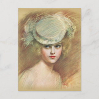 Vintage and Antique Fashions, Hats, Flapper Postcard