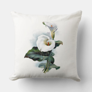 Vintage and Gorgeous White calla lily Cushion