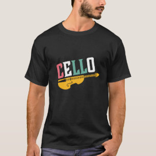 Vintage and Retro Cello Player Musician T-Shirt