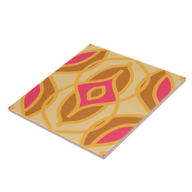 Vintage and retro seamless pattern ceramic tile (Side)