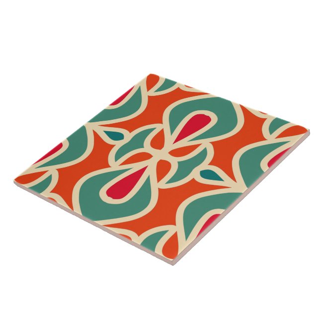 Vintage and retro seamless pattern ceramic tile (Side)