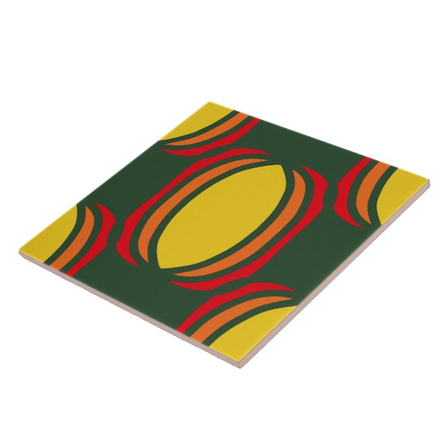 Vintage and retro seamless pattern ceramic tile (Side)