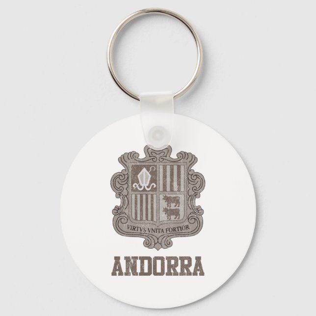 Vintage Andorra Key Ring (Front)