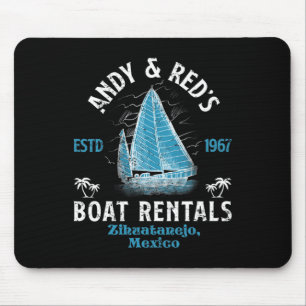 Vintage Andy And Red's Boat Repair Fishing Charter Mouse Pad