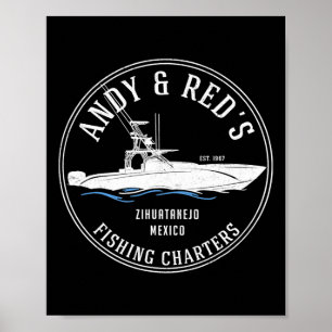 Vintage Andy And Red's Fishing Charters Poster