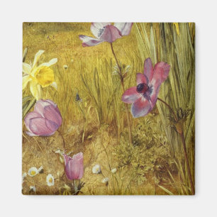 Vintage Anemones and Daffodils Henry Newman Magnet