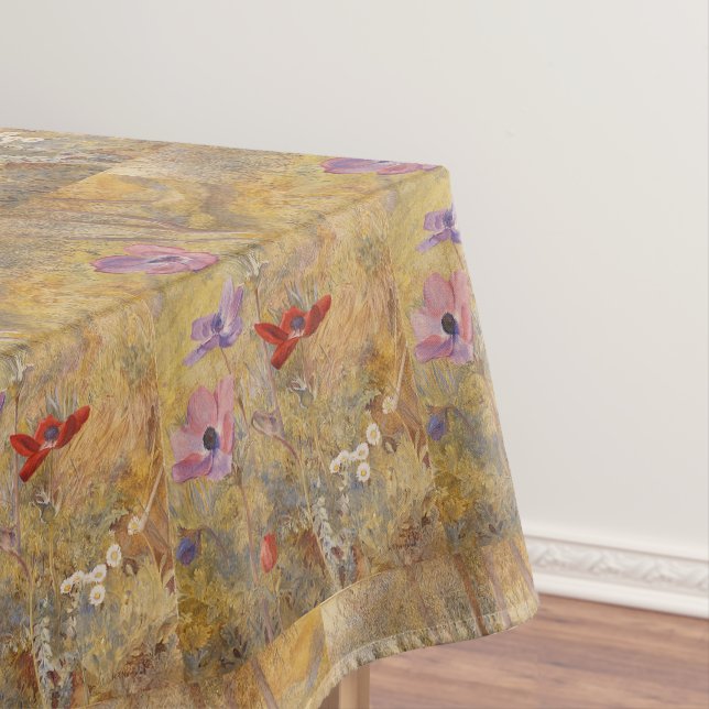 Vintage Anemones Henry Roderick Newman Tablecloth (In Situ)