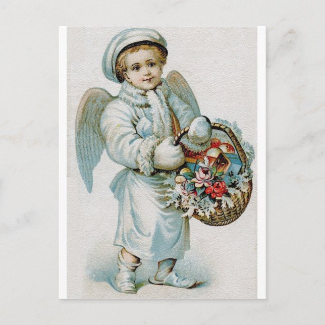 Vintage Angel Boy Postcard (Front)