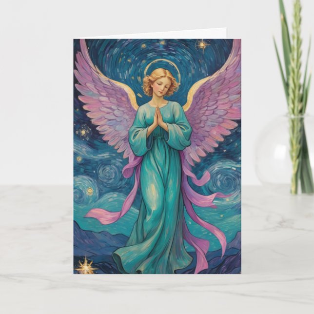 Vintage Angel Card with Custom Text (Front)