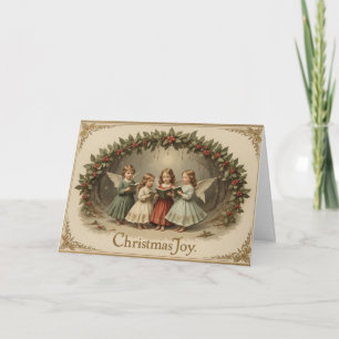 Vintage Angel Choir Christmas Joy Retro Holiday Card