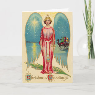 Vintage Angel Christmas Card