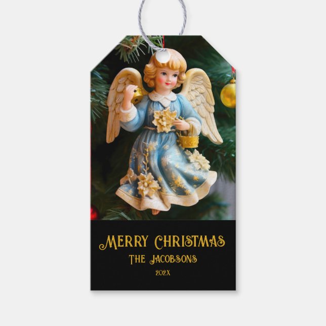 Vintage Angel Christmas Gift Tags (Front)