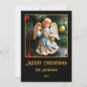 Vintage Angel Christmas Photo Card