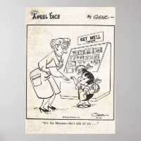 Vintage Angel Face Comic "Mama is sick of me"